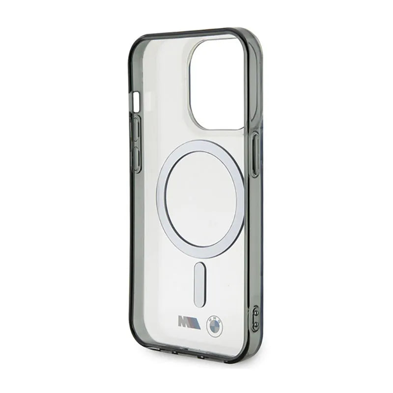 BMW Silver Ring MagSafe - dėklas iPhone 14 Pro Max (skaidrus)