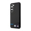 BMW Leather Carbon Blue Line – dėklas Samsung Galaxy S23+ (juodas)