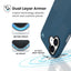 Speck Presidio2 Grip MagSafe – „iPhone 17“ dėklas („Deep Sea“ / sidabrinė metalo spalva)