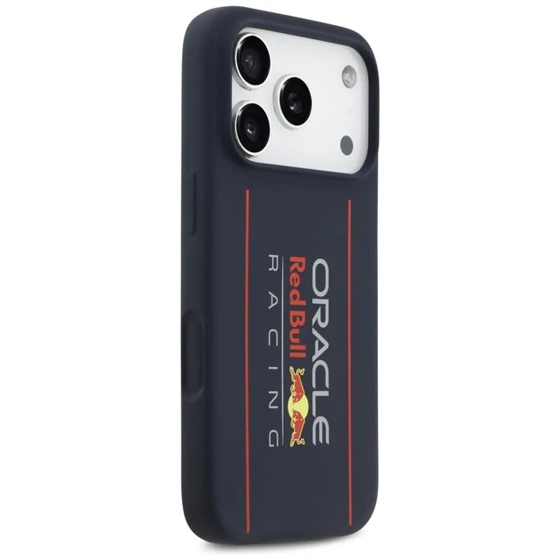 Red Bull Silicone Oversize Vertical Logo MagSafe - iPhone 17 Pro dėklas (tamsiai mėlynas)