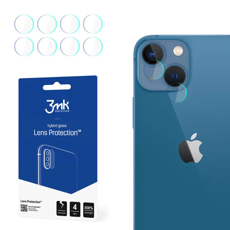 3mk Lens Protection – fotoaparato objektyvo stiklas, skirtas iPhone 13 (4 rinkiniai)