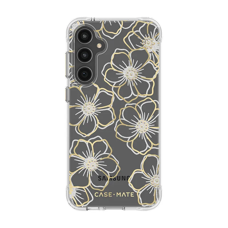 Case-Mate Floral Gems – dėklas Samsung Galaxy S23 FE 5G (auksinis)
