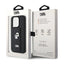 Karl Lagerfeld Gripstand Saffiano Karl & Choupette Pins dėklas, skirtas iPhone 15 Pro (juodas)