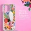 Rifle Paper Clear MagSafe – dėklas iPhone 14 Pro Max (Garden Party Blush)