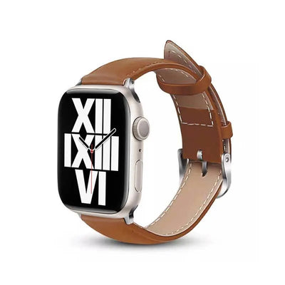 Crong Noble Band - natūralios odos dirželis Apple Watch 38/40/41/42 mm (rudos spalvos)