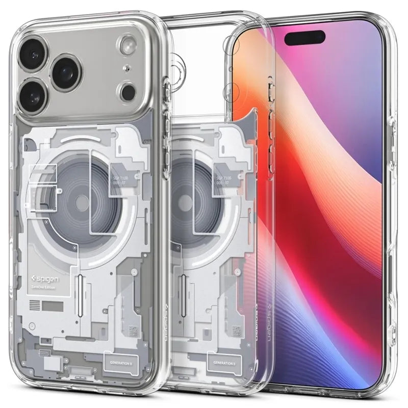 Spigen Ultra Hybrid Mag MagSafe – dėklas iPhone 17 Pro (Zero One White)