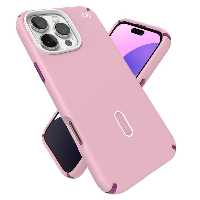 Speck Presidio2 Pro ClickLock & MagSafe dėklas - iPhone 16 Pro Max (Wednesday Pink / Boysenberry Purple / White)