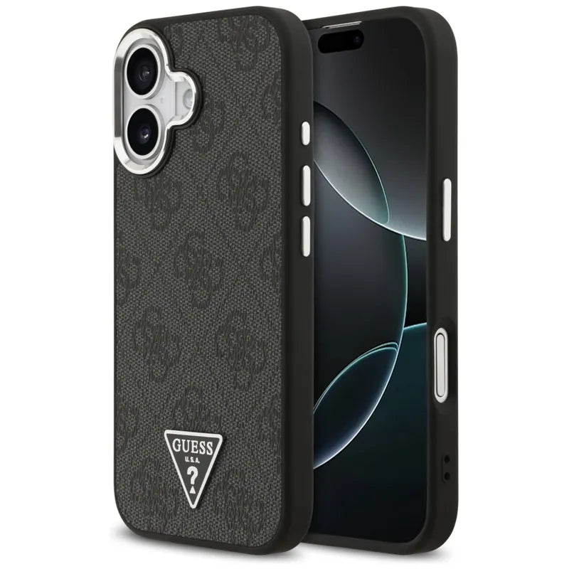 Guess 4G Triangle Logo MagSafe – dėklas iPhone 17 (juodas)