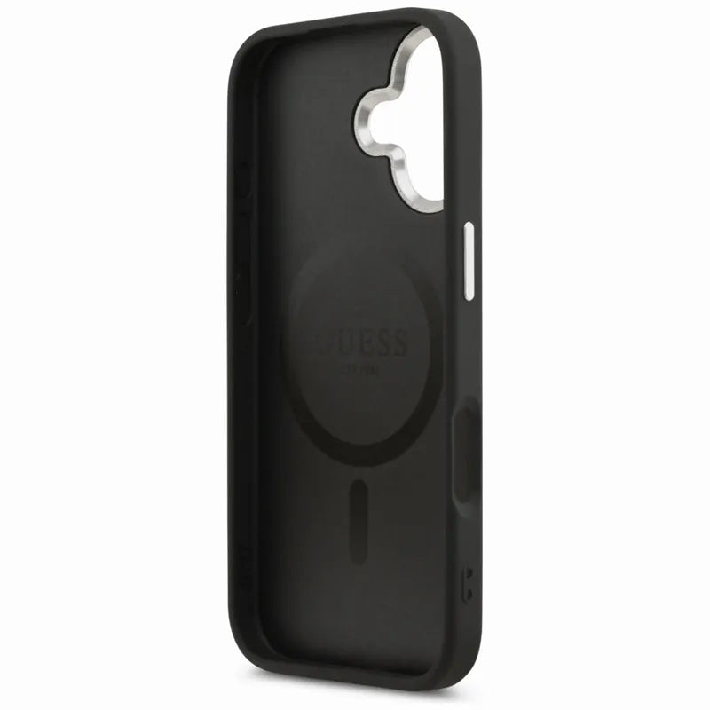 Guess Triangle Logo MagSafe – dėklas iPhone 17 (juodas)