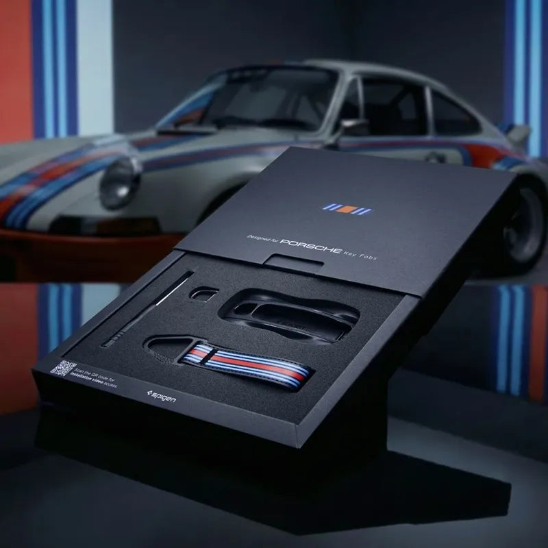 Spigen PK100 – Automobilio raktų dėklas, skirtas Porsche (juodas)