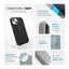 Speck Candyshell Grip MagSafe – dėklas, skirtas iPhone 17e / 16e / 15 / 14 / 13 (juodas / skalūno pilkas)