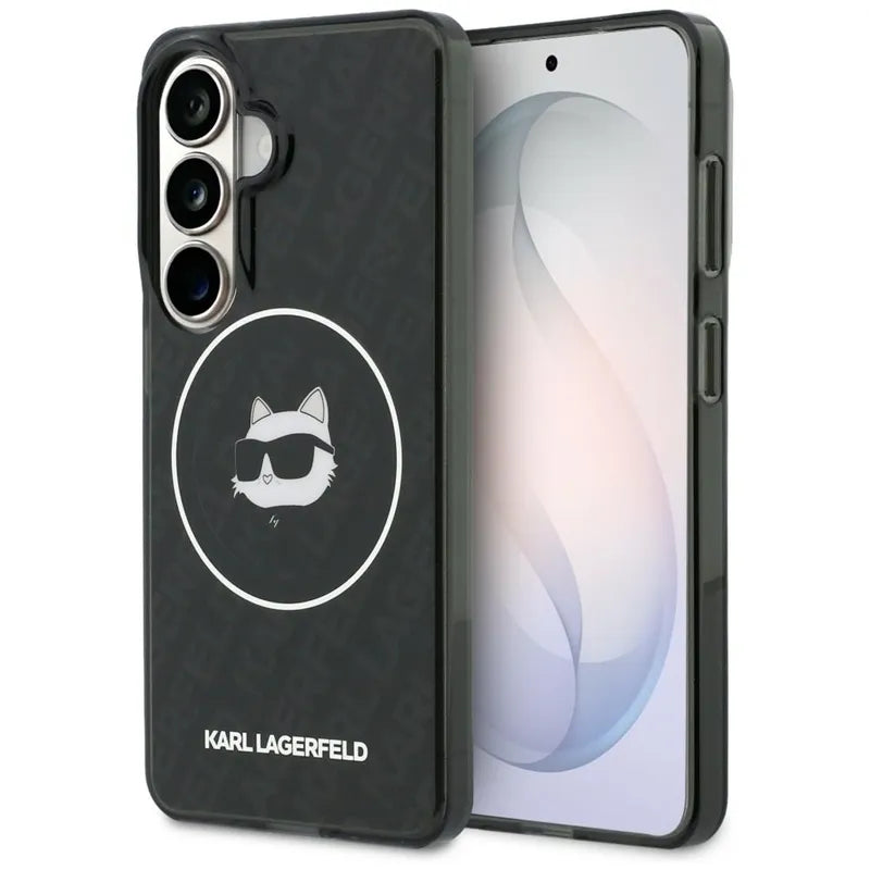 Karl Lagerfeld IML Repeated Choupette MagSafe – Samsung Galaxy S26 dėklas (juodas)