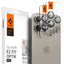 Spigen Optik Pro GLAS.TR EZ Fit kameros apsauga 2 vnt. pakuotė - objektyvo apsauginis stiklas, skirtas iPhone 17 Pro / 17 Pro Max / iPhone 15 Pro / 15 Pro Max / iPhone 14 Pro / 14