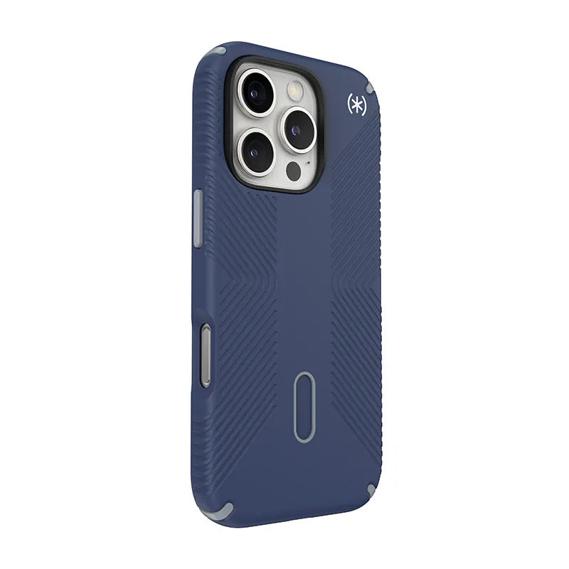 Speck Presidio2 Grip ClickLock & MagSafe – dėklas iPhone 16 Pro (Coastal Blue / Dust Gray / White)