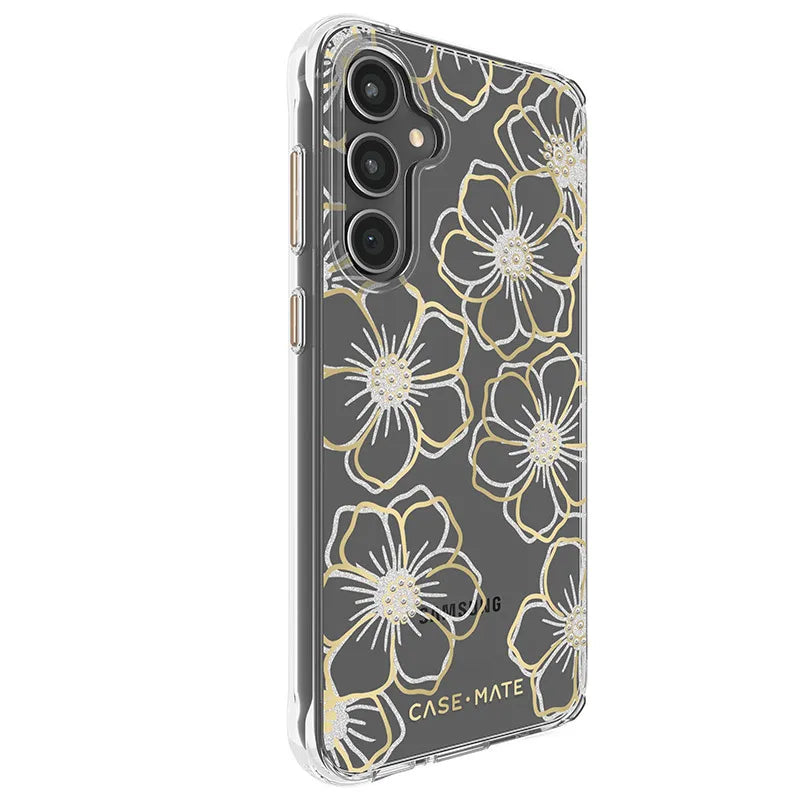 Case-Mate Floral Gems – dėklas Samsung Galaxy S23 FE 5G (auksinis)