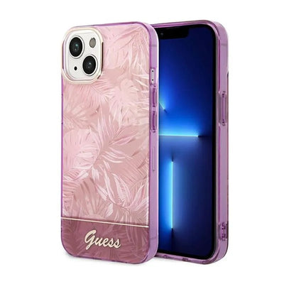 Guess Jungle Case – dėklas, skirtas iPhone 14 Plus (rožinis)