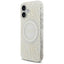 Guess IML Flowers Electro Pearl Strap MagSafe - Dėklas iPhone 17 (baltas)
