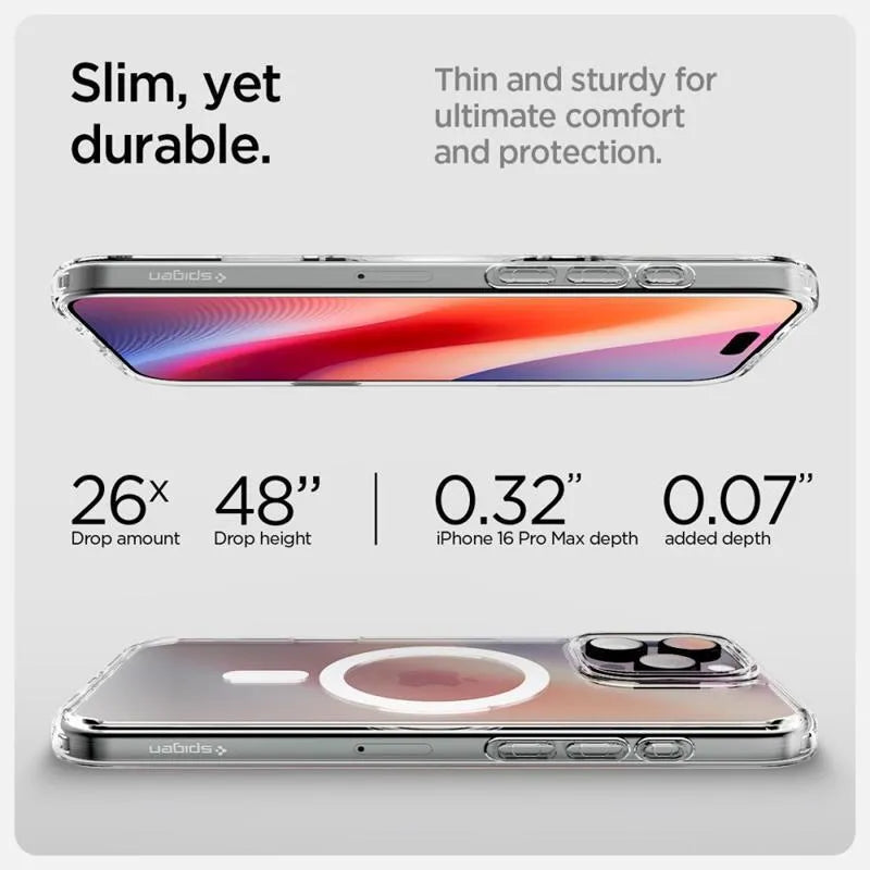 Spigen Ultra Hybrid T Mag MagSafe – dėklas iPhone 16 Pro (baltas)