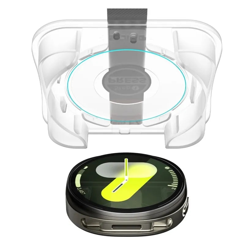 Spigen GLAS.TR EZ FIT 2-Pack – grūdintas stiklas Samsung Galaxy Watch 8 44 mm (2 vnt.)