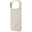Guess Triangle Logo MagSafe dėklas iPhone 17 Pro Max (smėlio spalvos)