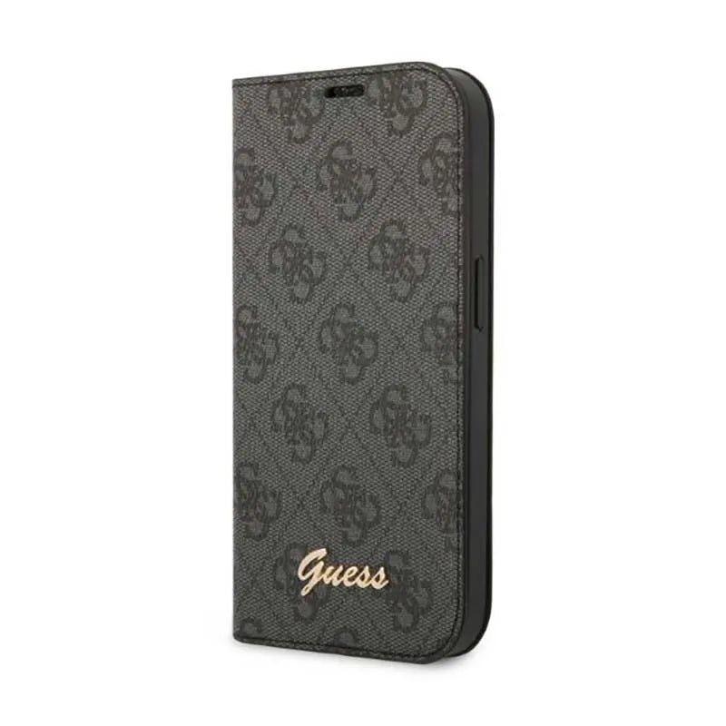 „Guess 4G Metal Camera Outline Booktype Case“ – dėklas „iPhone 14“ telefonui (juodas)