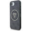 Guess IML Metal Glitter 4G Circle Triangle MagSafe – dėklas iPhone 16e telefonui (juodas)