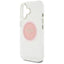 Guess IML Metal Colored Circle Classic Logo MagSafe - Dėklas iPhone 16 (rožinis)