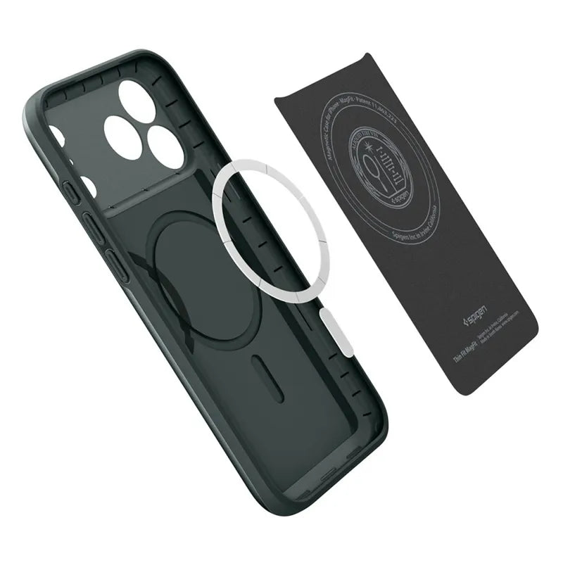 Spigen Thin Fit Mag MagSafe – dėklas, skirtas iPhone 18 Pro Max / 17 Pro Max (Abyss Green)