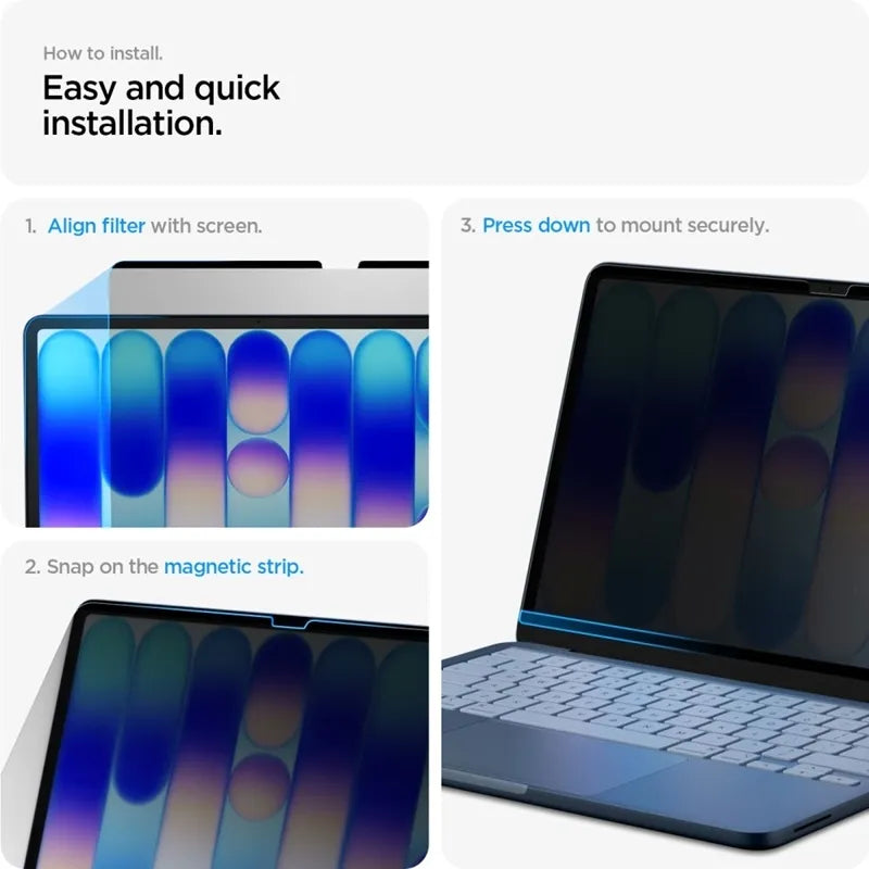 Spigen SafeView - Privatumo plėvelė skirta MacBook Neo
