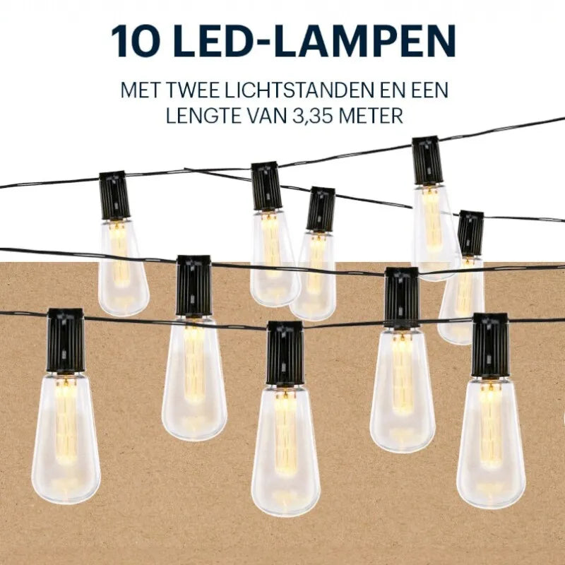 Grundig – saulės energija maitinamos LED sodo lemputės 3,35 m