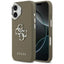 Guess Grained Big 4G Classic Logo – Dėklas iPhone 17 (ruda)