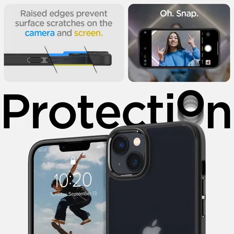 Spigen Ultra Hybrid Matte - dėklas, skirtas iPhone 15 Plus / iPhone 14 Plus (Matte Black)