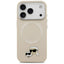 Karl Lagerfeld Karl & Choupette Pins MagSafe – dėklas iPhone 17 Pro (smėlio spalvos)