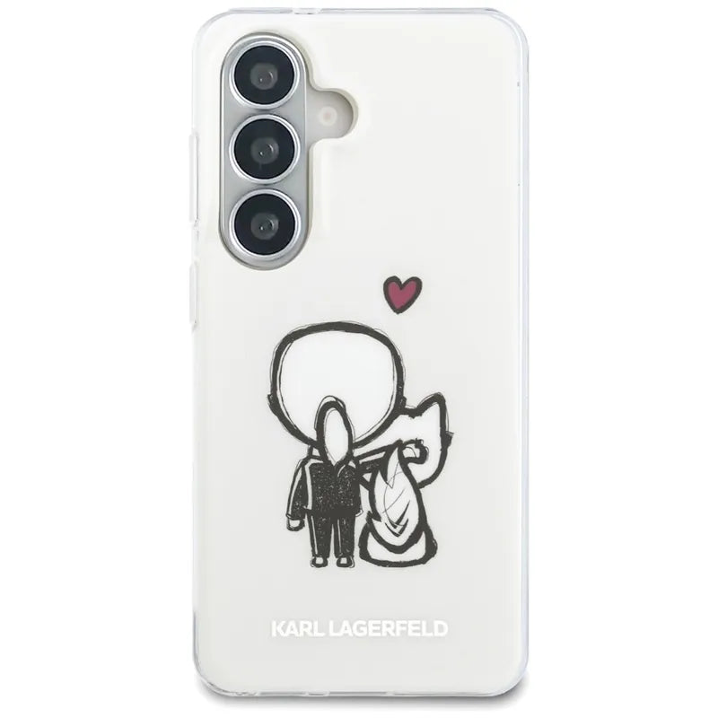 Karl Lagerfeld IML Karl & Choupette MagSafe – Samsung Galaxy S26 dėklas (skaidrus)