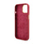 Guess Silicone Script Metal Logo & Frame dėklas iPhone 15 telefonui (purpurinis)