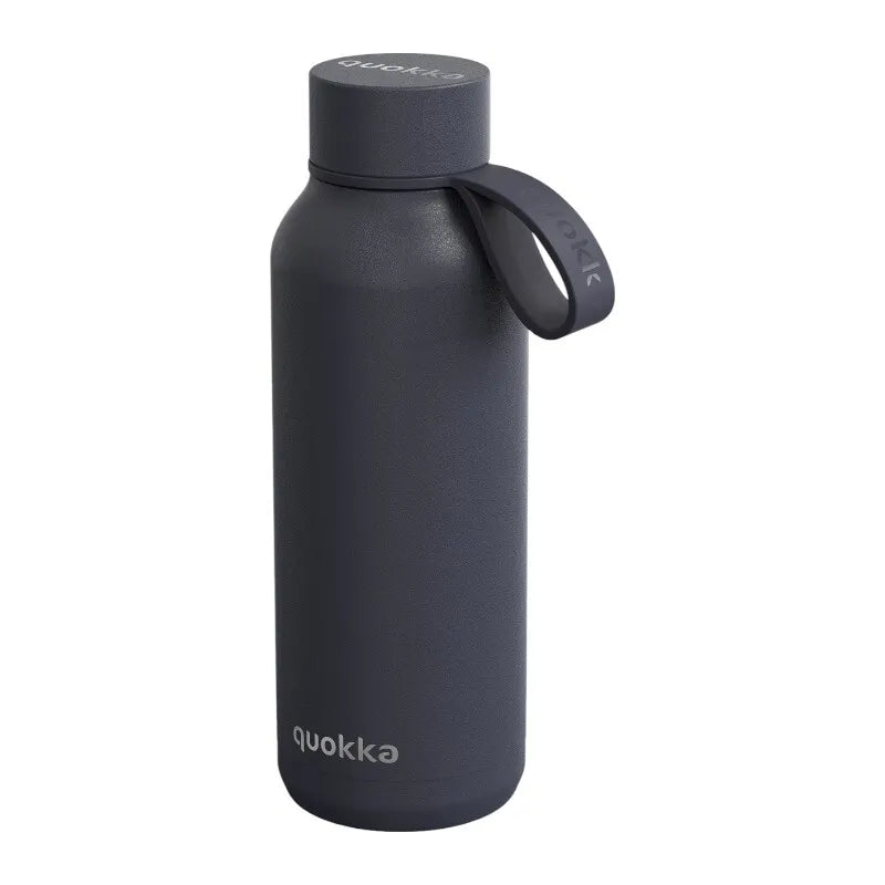 Quokka Solid With Strap – 510 ml nerūdijančio plieno termogertuvė su dirželiu (grafito spalvos)