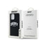 DKNY Liquid Silicone White Printed Logo MagSafe – dėklas iPhone 15 Pro Max (juodas)