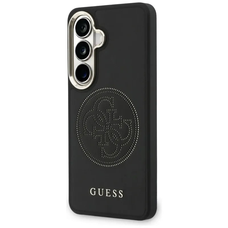Guess Perforated Logo MagSafe – Samsung Galaxy S26 dėklas (juodas)