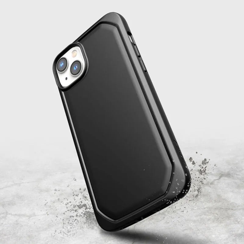 X-Doria Raptic Slim – Biologiškai skaidus dėklas, skirtas iPhone 14 Plus (juodas)