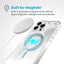 Speck Presidio Perfect-Clear Grip MagSafe – dėklas iPhone 16 Pro Max (skaidrus / chromuota apdaila / Serene Silver)