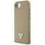 Guess Grained Triangle MagSafe – dėklas iPhone 16e telefonui (rudas)