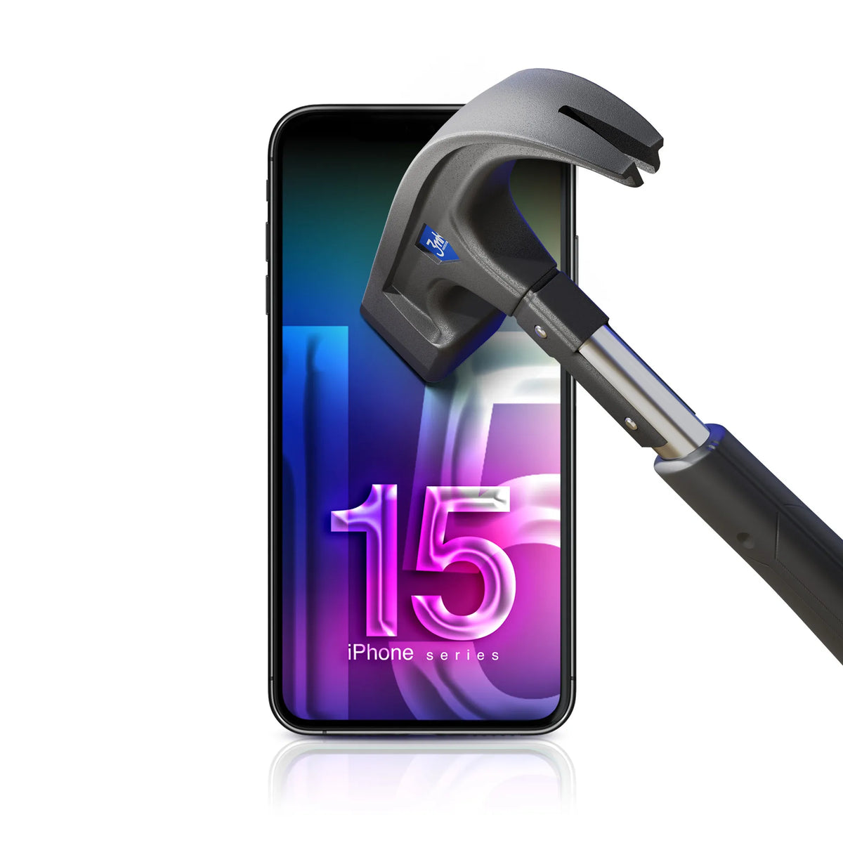 3mk HardGlass Max Lite – grūdintas stiklas iPhone 15 telefonui (juodas)
