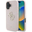 Guess Grained Big 4G Logo Small Classic Logo – dėklas iPhone 16 (rožinis)