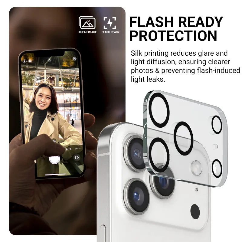 Crong Lens Shield – stiklas iPhone 17 Pro fotoaparato kamerai ir objektyvams