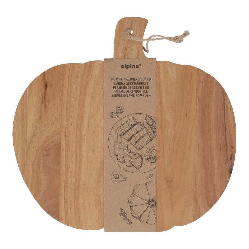Alpina – medinė serviravimo lenta moliūgo formos, 30x29 cm