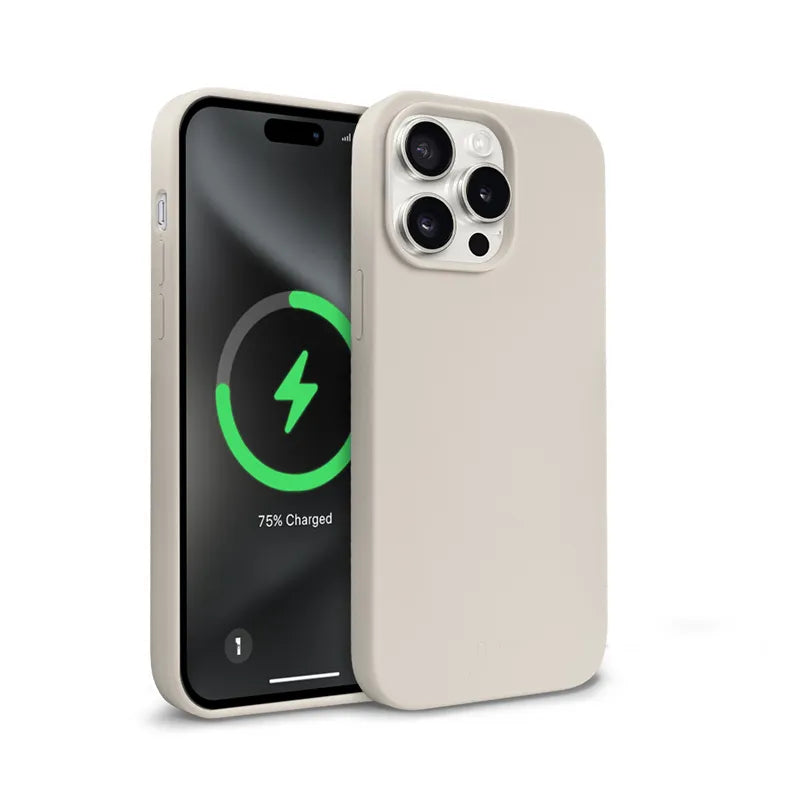 Crong Color Cover Magnetic – „iPhone 15 Pro Max“ „MagSafe“ dėklas (smėlio spalvos)