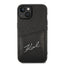 Karl Lagerfeld Signature Logo Cardslot – dėklas iPhone 14 Plus telefonui (juodas)