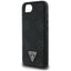 Guess Grained Hot Stamp Peony Triangle Logo MagSafe – Dėklas iPhone 16e telefonui (juodas)
