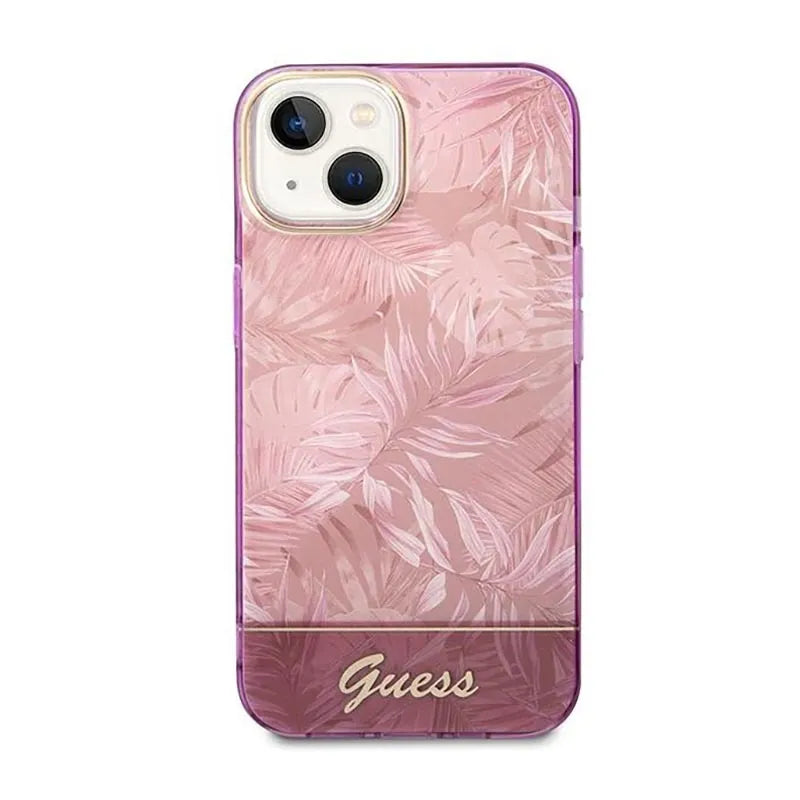 Guess Jungle Case – dėklas, skirtas iPhone 14 Plus (rožinis)