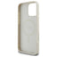 Guess Grained Ring MagSafe – Dėklas iPhone 16 Pro Max (smėlio spalvos)